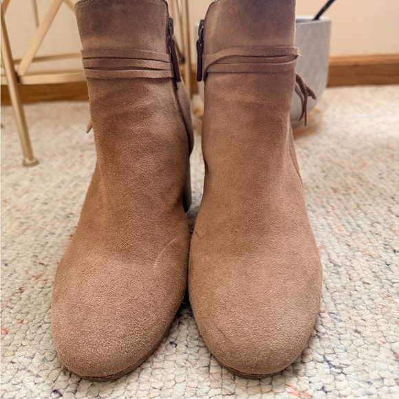 Shoes - Women's Tan Suede Ankle Boots